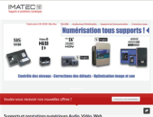 Tablet Screenshot of imatec-duplication.fr